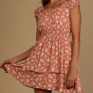 NWT. LuLu’s Floral Print Smocked Waist Sundress.